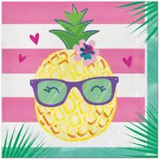 Pineapple N Friends Party Supplies - Lunch Napkins 16 pack