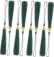 COLLBATH 8pcs Cap Tassel Charm: 2025 Memorial Graduation Accessories with Golden Year Pendant Tassels for Academic Hats Graduation Party Keepsake Decorations