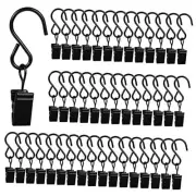 46 Pack Curtain Hooks Metal Clips, Light Clips for Outside String Lights