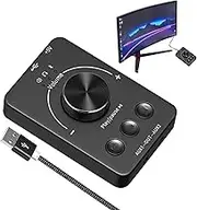 Volume Adjustment Knob - USB Headphone Adapter, Multimedia Control Knob | Wireless Function Computer Sound Controller, USB Volume bluetoothh Transmitter for Work Area Internet Cafe Home School