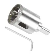 Diamond Hole Saws Glass Drill Bits 35mm with Center Guide Drill Bit Zinc Plated