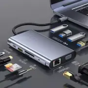 Type C to VGA +RJ45 Gigabit Ethernet 4K HDMI-compatible PD SD TF 3.5mm Audio