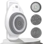 Smart Electric Back Bath Brush With 7" Large Brush Head 360° Automatic Rota-Tion 3 Speed Adjustment Shower Brush Wall Mounted Shower Back Scrubber For Shower, Deep Cleansing