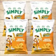 Simply Cheetos PUFFS White Cheddar Flavored Cheese Snacks 8 Oz (Pack of 4)