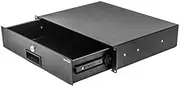 NavePoint Server Cabinet Case 19 Rack Mount DJ Locking Lockable Deep Drawer with Key 2U
