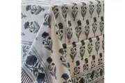 Kolka Rectangle Square Tablecloth Table Cover Flower Pattern Dining Table Cloth - Grey