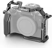 NEEWER M50/M50 II Cage Compatible with Canon M50 M50 Mark II, Aluminum Video Rig with HDMI Cable Clamp, NATO Rail, 1/4", 3/8" ARRI Locating Holes, Arca Base Compatible with DJI RS2 RS3 Gimbal, CA019