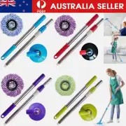 Extendable Spin Mop Replacement Mop Handle 360° Rotating Cleaning Mop Wet & Dry