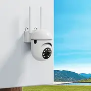 PTZ WiFi Home Surveillance Camera, Human/Vehicle Detection, Outdoor Surveillance Camera with 24/7 Recording Motion Detection Two-Way Audio Sound Light Alarm Night Vision Wall or Ceiling Mount
