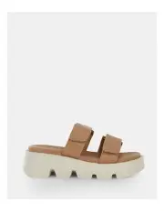 [Novo Shoes] Brennan Slide Sandals in Camel