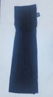 Cynthia Rowley Womens Strapless Black Mesh Maxi Dress Size Small