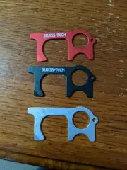 3 pack Swiss+Tech Multi-Tool Avoid Direct Contact Aluminum Door Opener NEW F