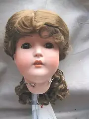 SIZE 12 LODAMIA LIGHT BROWN ANTIQUE MODERN DOLL WIGS SYNTHETIC MOHAIR