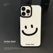 Simple Smile Face Cover For iPhone 16 15 14 13 12 11 Pro Max Plus Back Case 2025