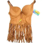NWT Spirit Halloween Women's Fringed Western Pocahontas Top Cosplay Size XS
