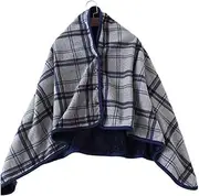Wheelchair Blanket Warm and Cozy Blanket for Wheelchair Users Soft Polyester Lightweight Winter Wheelchair Blanket, Blue Gray, 100 * 140cm