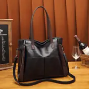 Large Capacity Handbags Soft Leather Shoulder Crossbody Bag Retro Tote Handbag