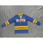 全新NHL 聖路易藍調ST. LOUIS BLUES 球衣長T  SZ S台中可面交