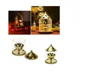 5"Akhand Diya Decorative Brass Oil Lamp Lantern Home Decor Diwali Gift Puja Lamp