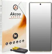 [2 Pack]Pixel 6 Pro Matte Screen Protector, Akcoo AG Tempered Glass film [Liquid Dispersion Tech][Anti Glare][Fingerprint Sensor Compatible] for Pixel 6 Pro 5G 6.7 inch
