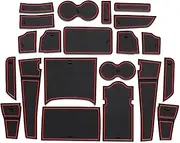 Anti-Slip Gate Slot Mat for Chery for Tiggo 4 Pro / DR5 Car Door Groove Pad Interior Accessories Cup Holder Rubber Coaster Coaster(Red)