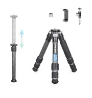 10-Layer Carbon Fiber Mini Tripod,Compact Portable Desktop Tabletop Tripod for Digital DSLR, DV Video, Load 10kg CT223C set
