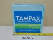 VINTAGE 1984 NOS TAMPAX 40 SUPER TAMPONS SEALED BOX MOVIE PROP 1980'S
