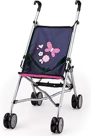 Bayer Design 30113 Buggy Doll Pram, Blue/Pink