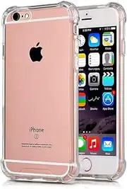 iPhone 6 Plus Case, iPhone 6S Plus Case Transparent Enhanced Grip Protective Defender Cover Soft TPU Shell Shock-Absorption Bumper Anti-Scratch Back Air Cushioned 4 Corners - Clear