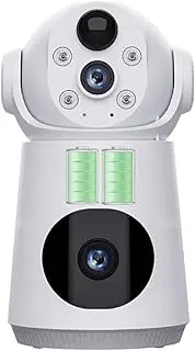 V380 4K 8MP 4G Camera Dual Lens Built-in Battery Indoor Baby Monitor Two Way Home Video Security Protection Surveillance(EU Plug,4MP Cam Add 128G)