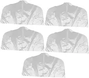 TINEASUR 5pcs Clear Garment Bags for Hanging Clothes Dustproof and Covers for Travel and Closet Storage Convenient Reusable and Ventilated Clothing Protectors