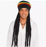 Buffalo Soldier Wig Rasta Dreadlocks Halloween Costume Accessory New Jamaica