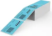 YIKIADA Blue Thermal Labels 2 x 3 Inch Vinyl Self-Adhesive Fanfold Direct Shipping Stickers Waterproof Perforated Printer Decal for Office Warehouse Barcode 500 PCS