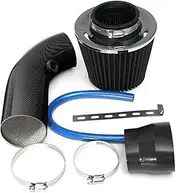 64-76mm/3'' Universal Car Cold Air Intake Filter Induction Pipe Power Flow Hose System Carbon Style One Size