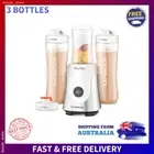 Kambrook Blitz2Go Blender KBL63SIL 300W Silver w/ 3 Bottles