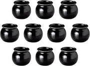 Setomonohonpo Set of 10 Yuzu Tenmoku Ala (11 x 11.5 cm) | Banko Ware with Ala