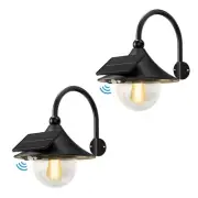 Solar Lanterns Lights Outdoor Solar Barn Light with 3 Lighting Modes, Motion ...