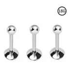 3 pcs 18G BALL LABRET SURGICAL STEEL TRAGUS STUD RING LIP EAR HELIX PIERCING 051