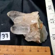Lovely little tribe of Quartz points in this cluster, sparkly, watch video