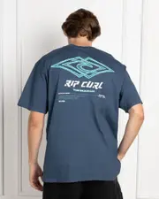 [Rip Curl] Rip Curl Men's Double Up T-Shirt in Washed Navy Size Medium M Washed Navy