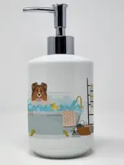 Sable Sheltie Ceramic Soap Dispenser Hand Soap Dispenser Pump Bottles for
