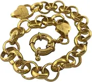 [Generic] Bracelet Real 18KT Yellow Gold Filled Ladies Belcher Rolo Link Boltring Bangle