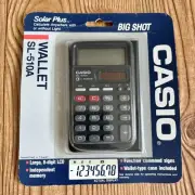 NEW Casio SL-510A Solar Plus Calculator Wallet Case Big Shot CPower Office JAPAN