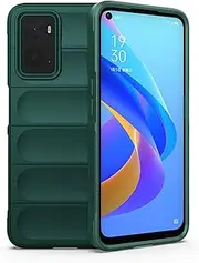 [BORYA] Case for Oppo A96 4G/Oppo A76/Realme 9i/Oppo A36 4G, Shockproof Soft Premium TPU Bumper Silicone Mobile Phone Case, Drop Protection, Airbag Design Protective Case, Ultra Thin Durable Case, Green