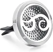 TNBKDSE Car Air Freshener Aromatherapy Essential Oil Diffuser Stainless Steel Magnetic Locket with 12 Pads Perfume Locket Pendant