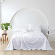 Essn 500TC Cotton Sateen Sheet Set White King Bed