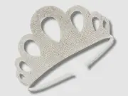 $25 Bari Lynn Kids' Girls' White Crystal Embellished Crown Headband One-Size