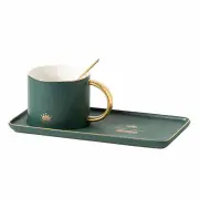 Crown logo Coffee & Tea & Mug Set – Cup and Saucer & Tray & Plate with spoon