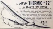 Two Jasco THERMIC 72 PLANS + PATTERNS for Early-RC 72" Glider Model Airplanes