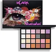 [Klara Cosmetics] 24 Eyeshadow Palette Shanghai festive vibrant shimmer matte warm neutral sparkling Long Lasting Full 100% Colour Pigment, 1 count